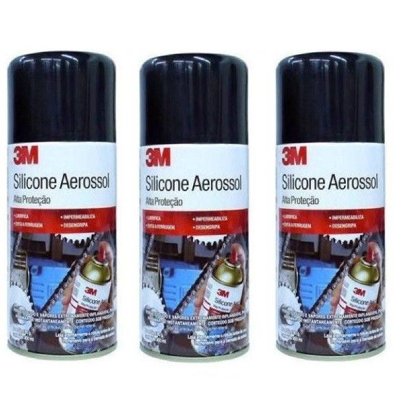 Kit com 3 Silicone SPRAY de ALTA Proteção 300ML 3M