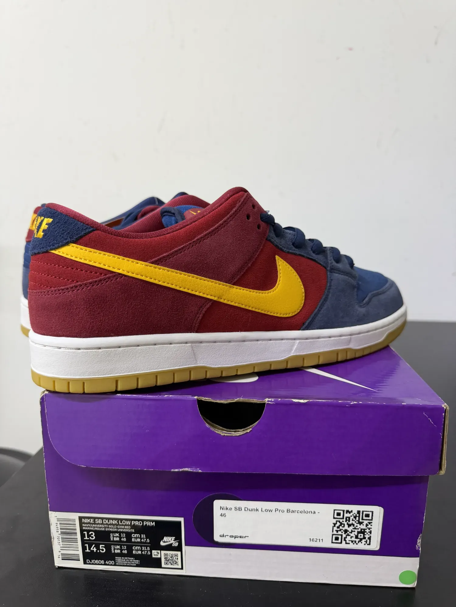 Foto 2 de Nike SB Dunk Low Pro Barcelona — 46, Novo