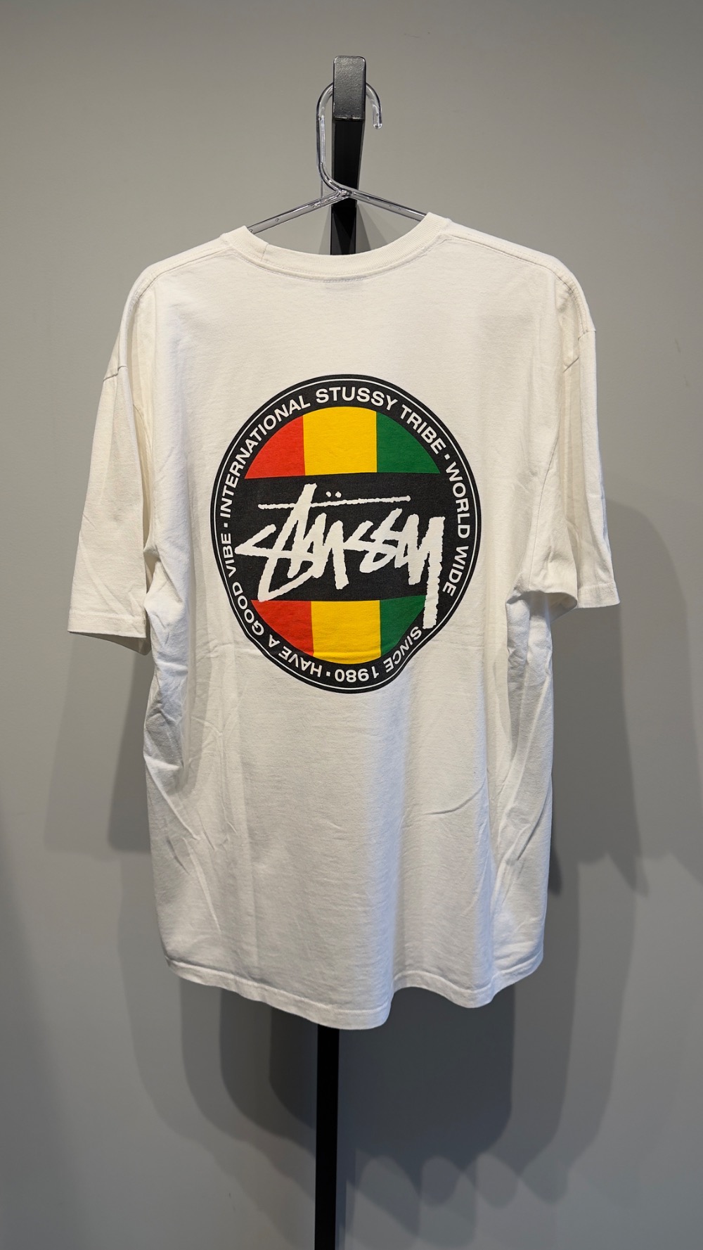 Camiseta Stussy Classic Dot White — G, Usado