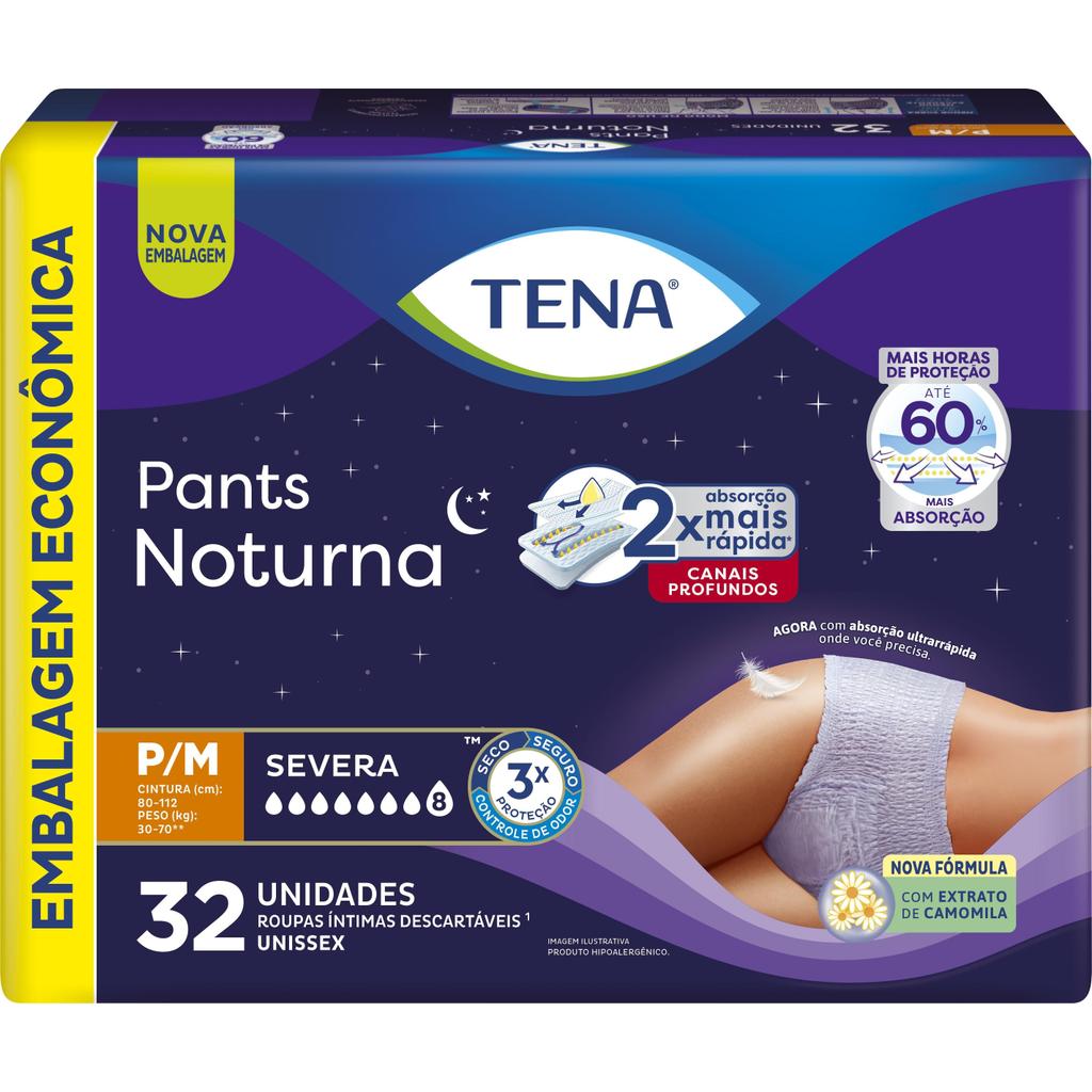 Roupa Íntima Tena Pants Noturna P/M 32 unidades