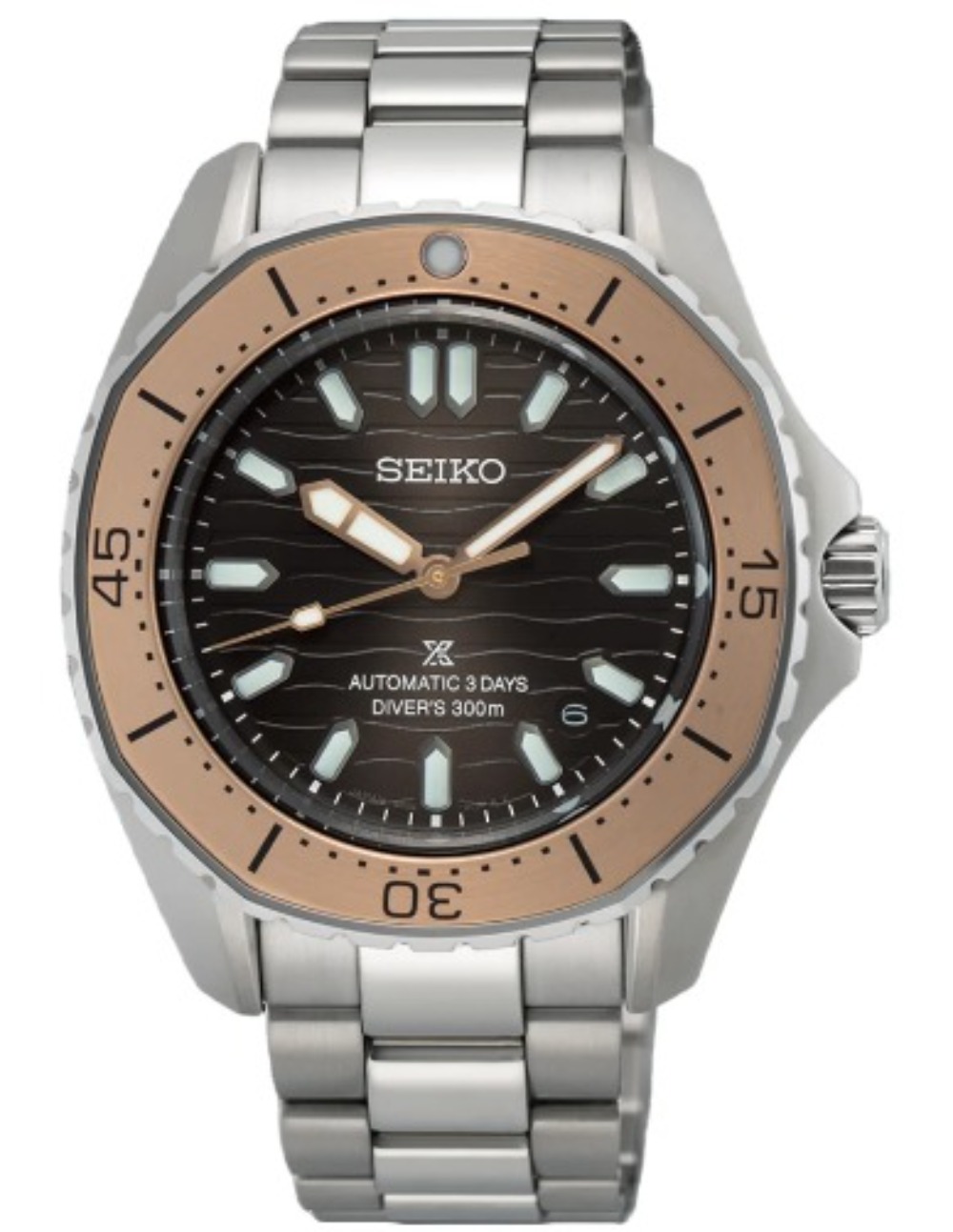 Relógio Seiko Prospex Polygonal Sea Diver Brown 41,3 mm — Único, Novo