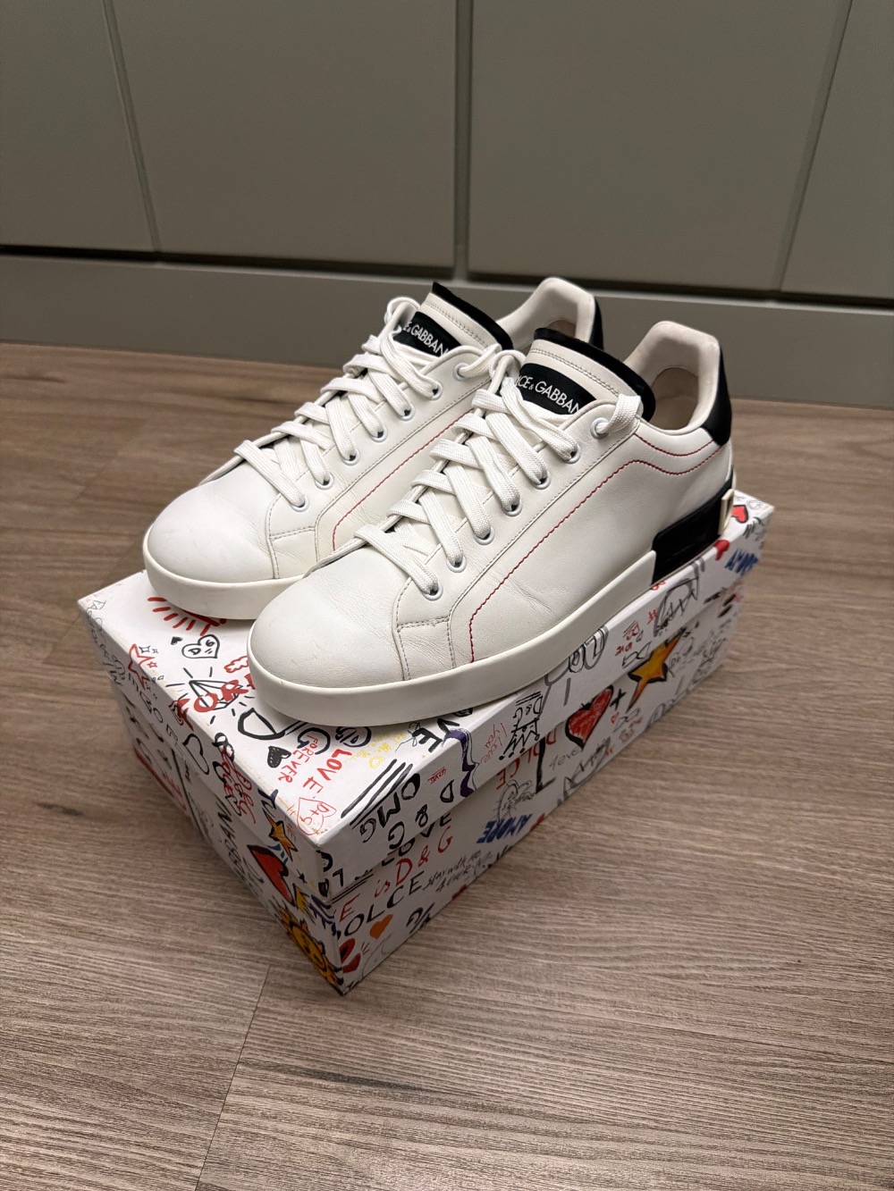 Dolce & Gabbana Portofino Leather White — 43, Usado