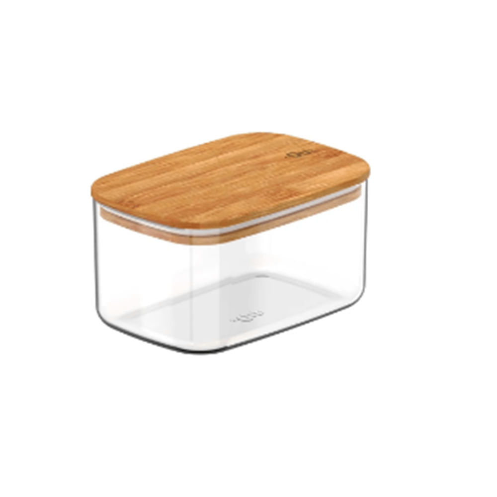Pote Hermético Keep Natural Com Tampa De Bambu 650Ml - Ou