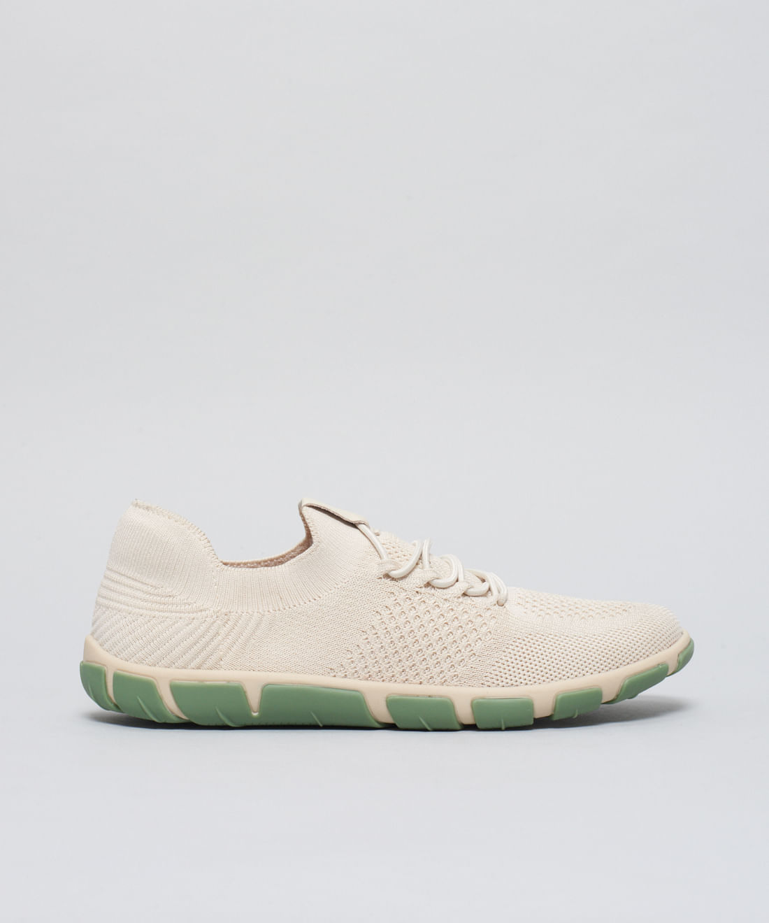 Tenis Knit Frances - Off White/Pistache — 33 - off white/pistache
