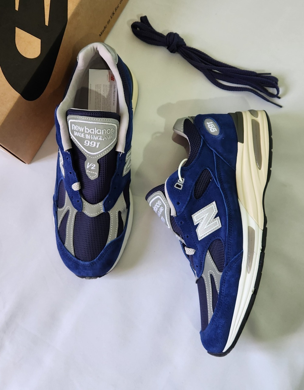 New Balance 991v2 MiUK Limoges Pageant Blue — 42, Novo