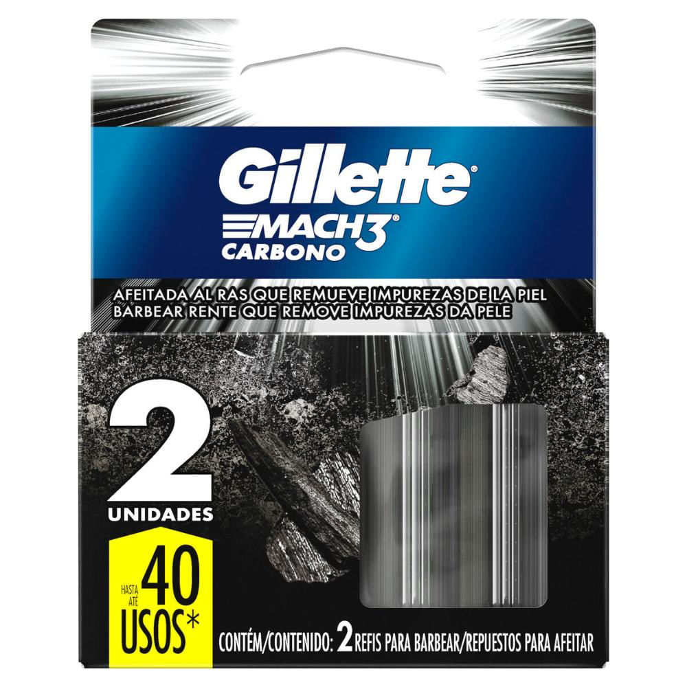 Foto 2 de Carga para Aparelho de Barbear Gillette Mach3 Carbono 2un