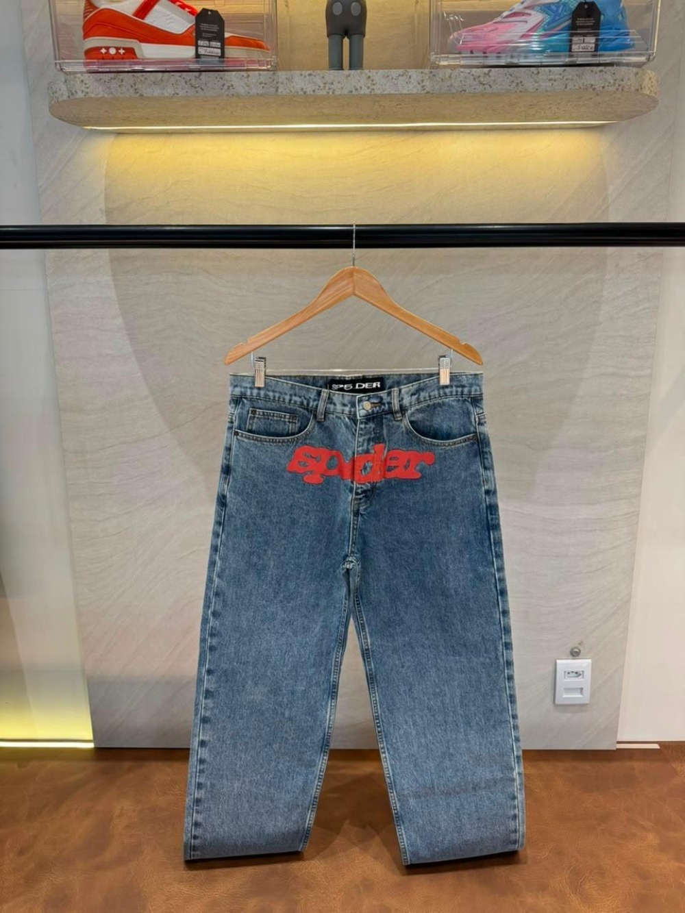 Calça Sp5der V3 Indigo Denim Light Wash — 42, Novo