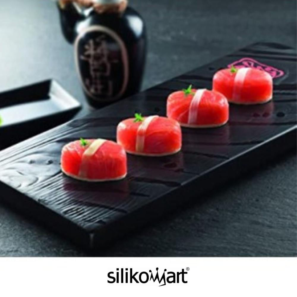 Foto 2 de Forma 16 Moldes Sushi Gunkan Sobremesa Silicone Silikomart