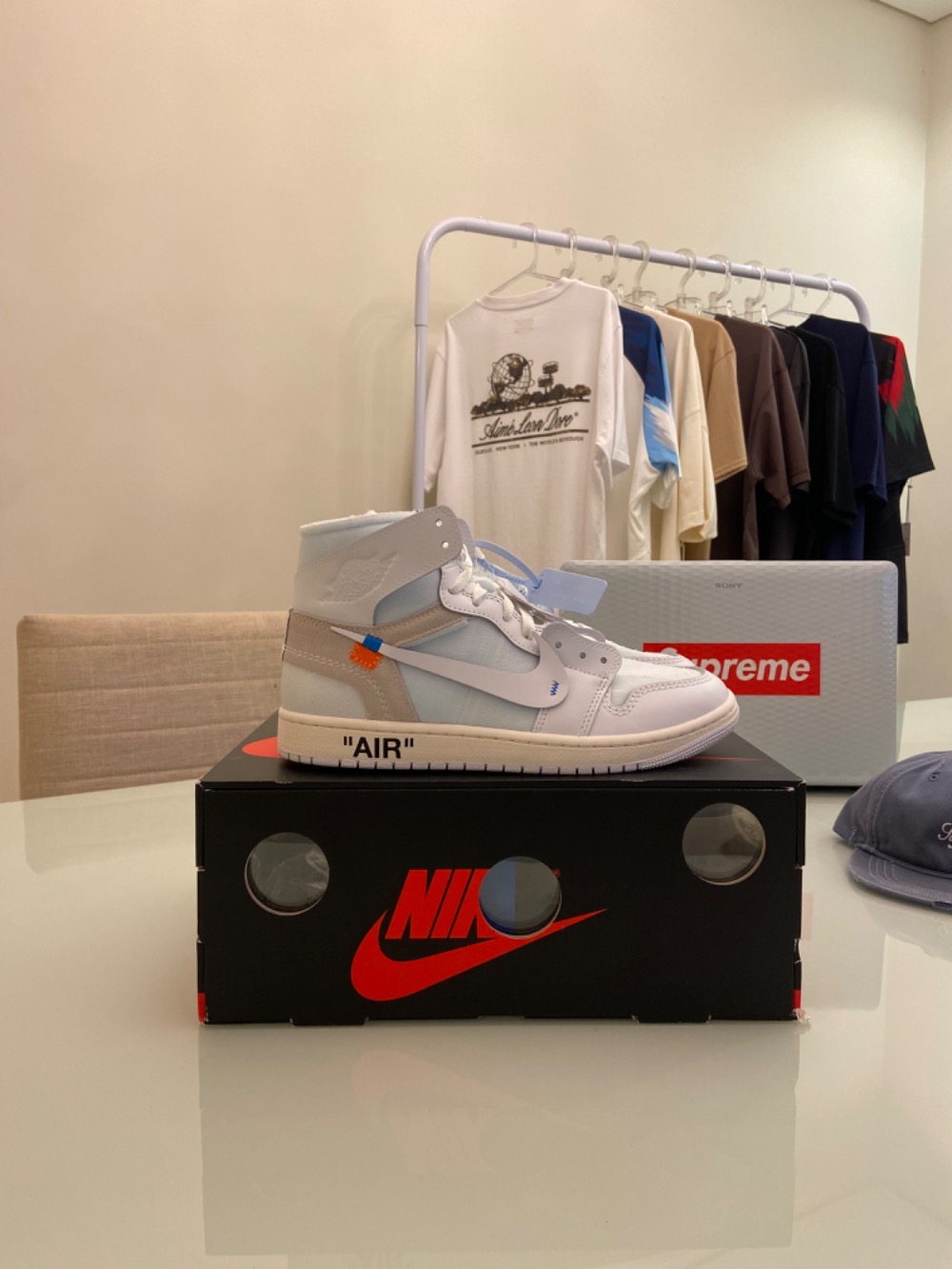 Virgil Abloh Archive x Air Jordan 1 High Retro Alaska (2026) — 41, Novo