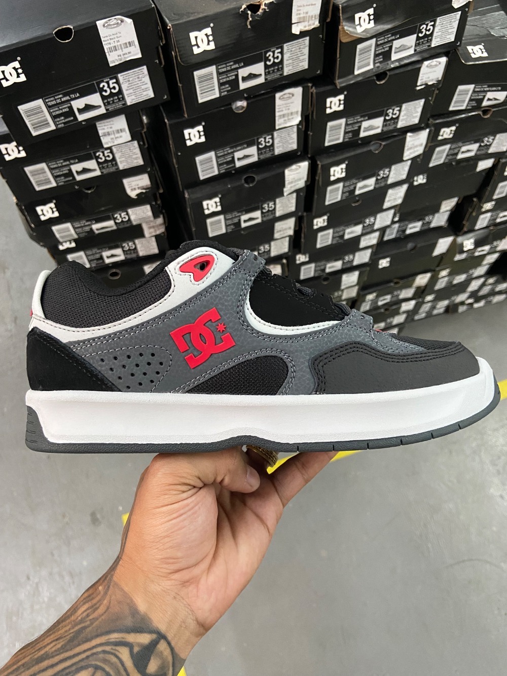 DC Shoes Kalynx Zero Imp Black Grey Red — 36 / 37 / 38 / 39, Novo