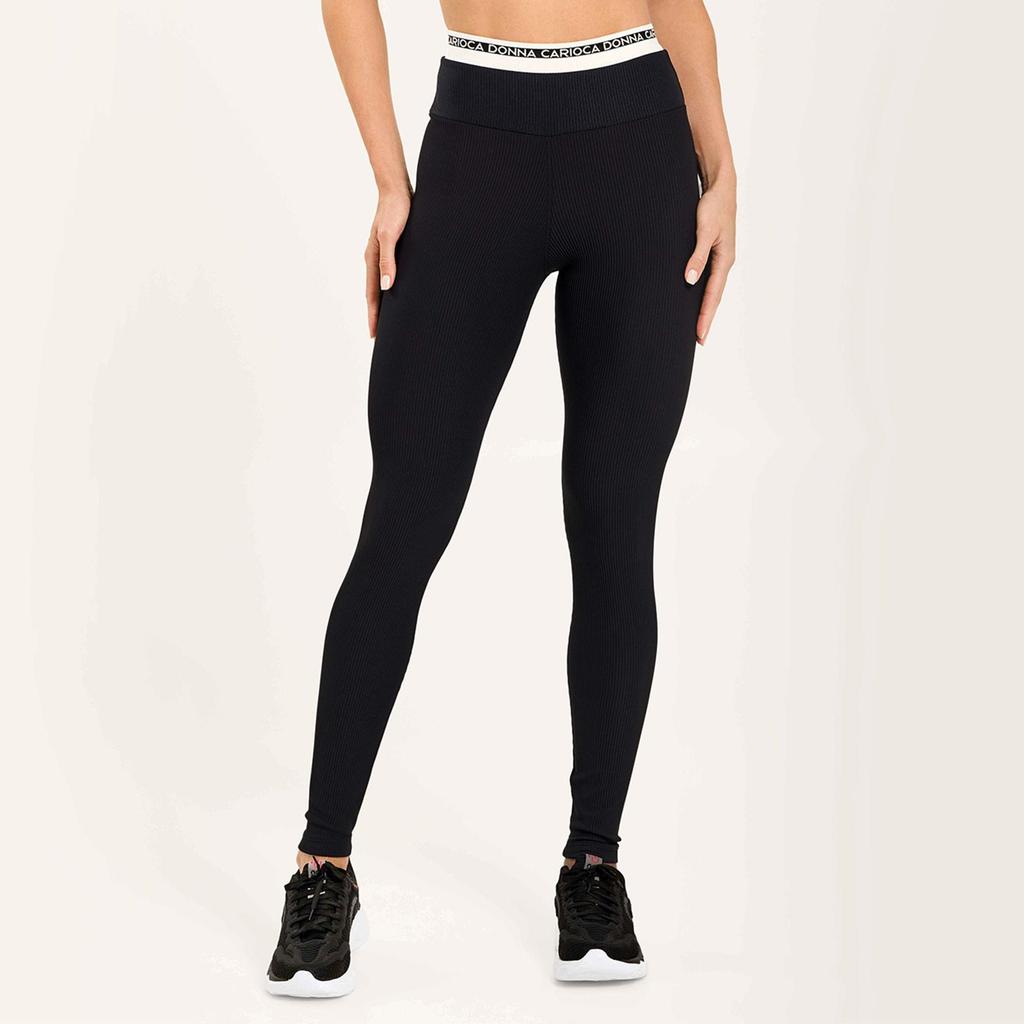 Legging Supple Preto Canelado