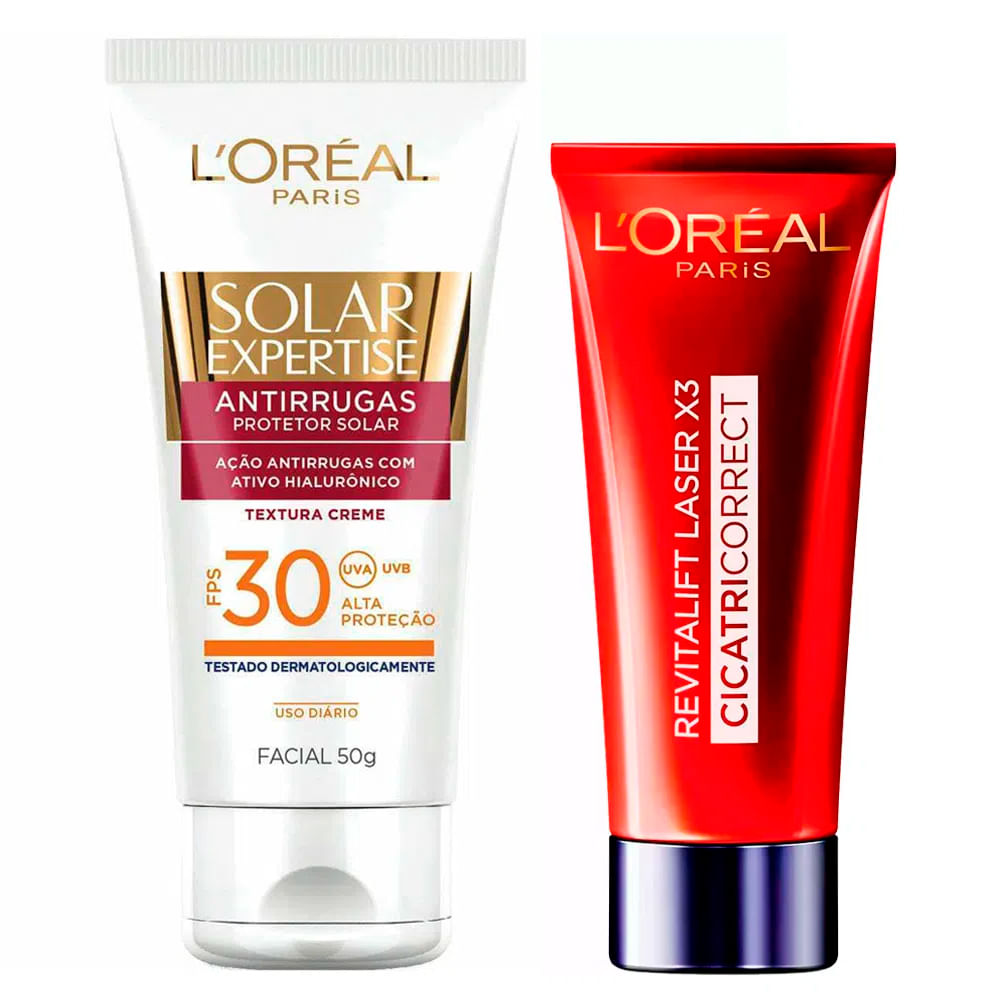 L'Oréal Paris Kit - Cicatri-Correct + Solar Expertise Antirrugas FPS30 — Kit
