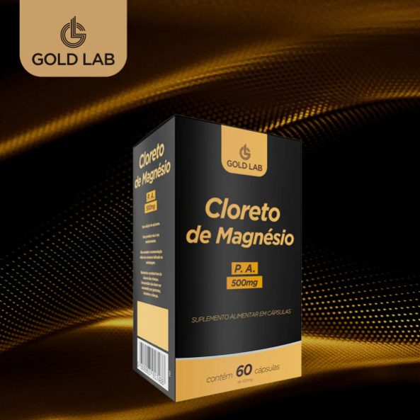 Foto 2 de Cloreto De Magnésio Gold Lab Com 60 Cápsulas