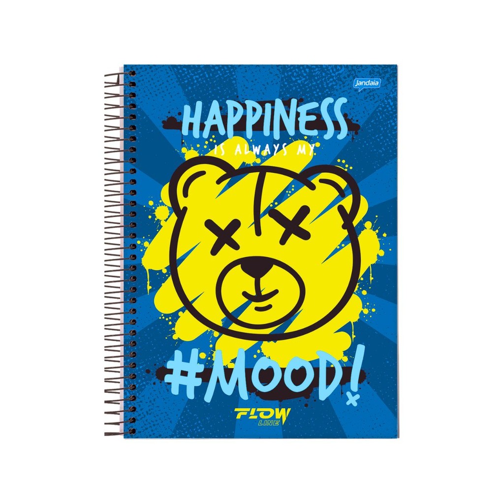 Caderno 15 Matéria Universitario Masculino 240 Folhas Flow - Jandaia MODELO:URSO