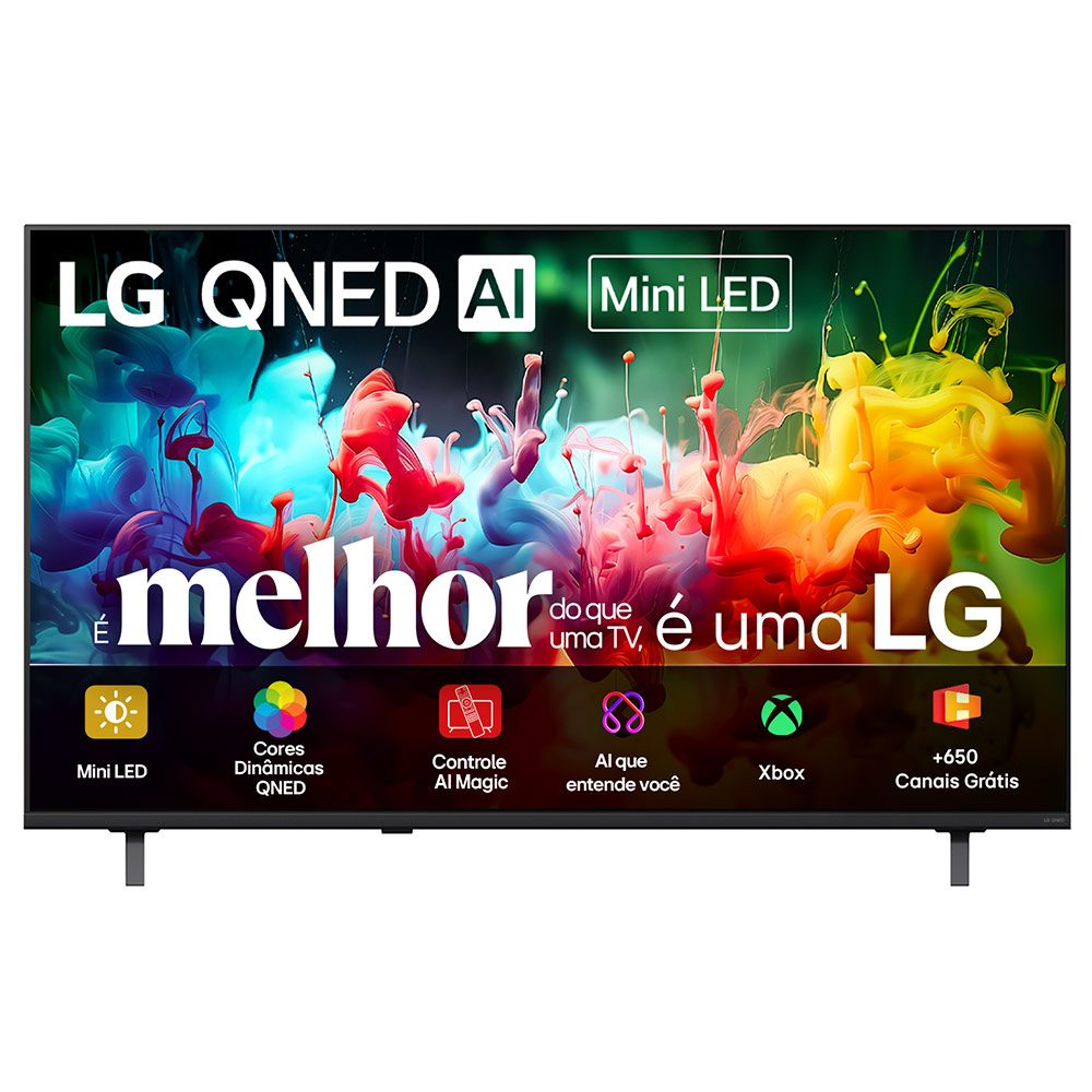 Smart TV LG QNED Mini LED AI 4K 85" Polegadas com Recurso para Jogos, Google Assistente e Wi-Fi - 85QNED70BSA