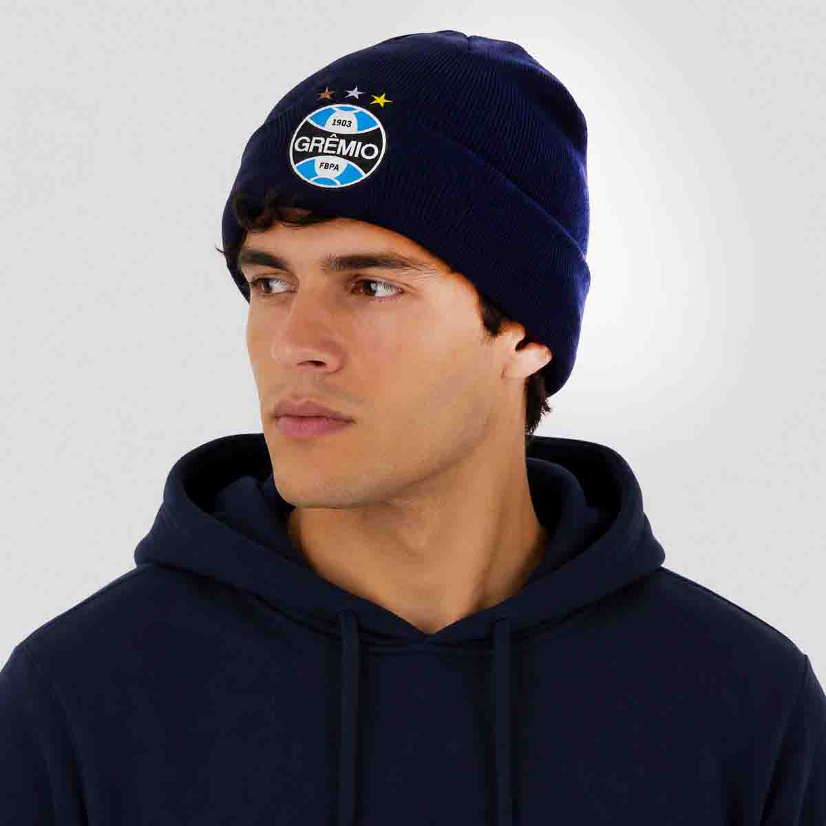 Gorro Grêmio Logo Marinho