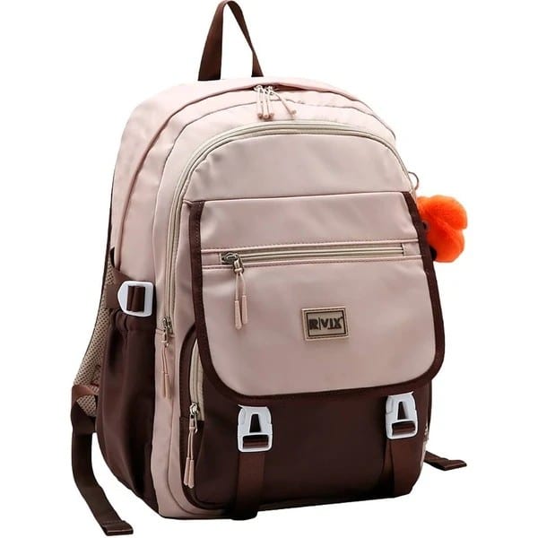 Mochila para Notebook até 18", Chenson, em Nylon, Café, 8735334038, Republic Vix - PT 1 UN