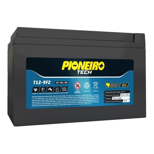 Bateria Pioneiro Ups 12v 9 Ah Para Seguranca Residencial