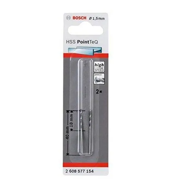 BROCA HSS POINT TEQ 1.5MM (2PCS) BOSCH