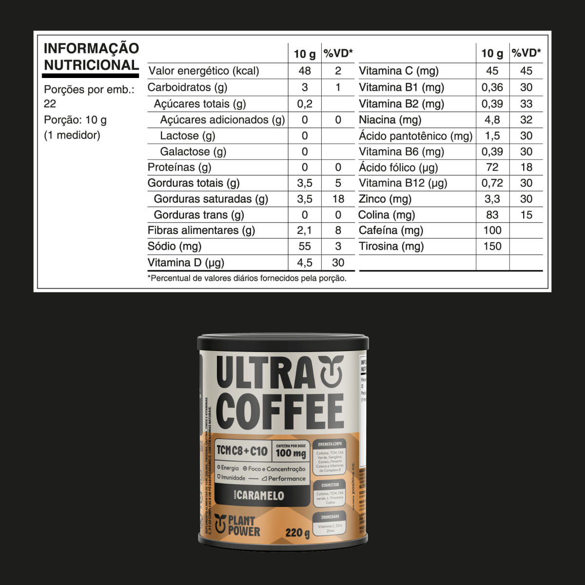 Foto 4 de Ultracoffee Caramelo 220g - Plant Power