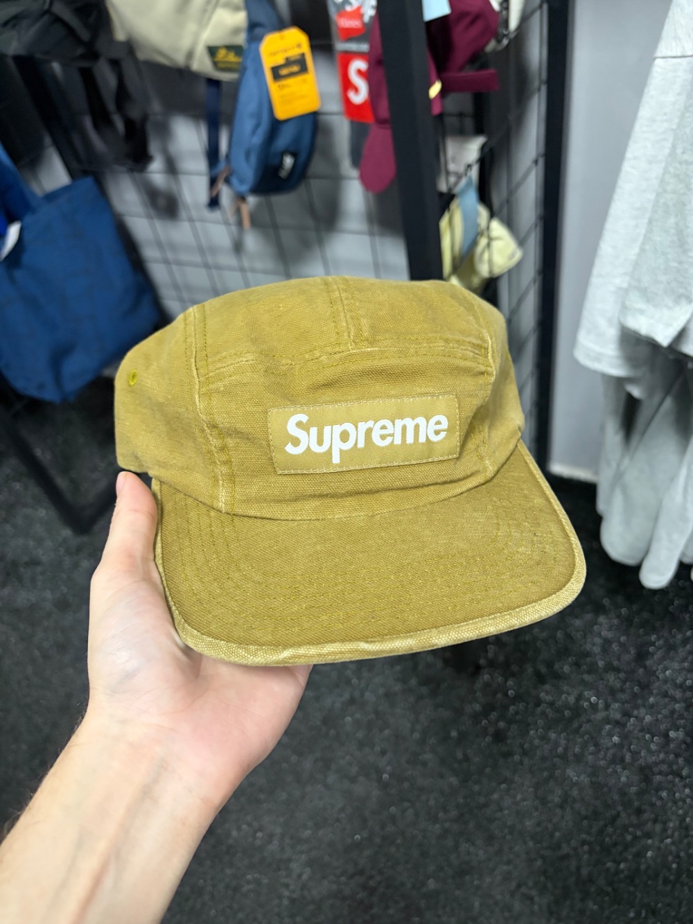 Boné Supreme Canvas Camp Cap Dusty Olive SS26-W11 — Único, Novo