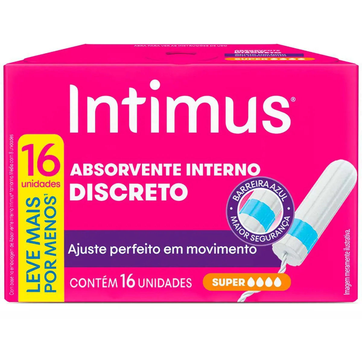 Absorvente Interno Intimus Super 16 Unidades