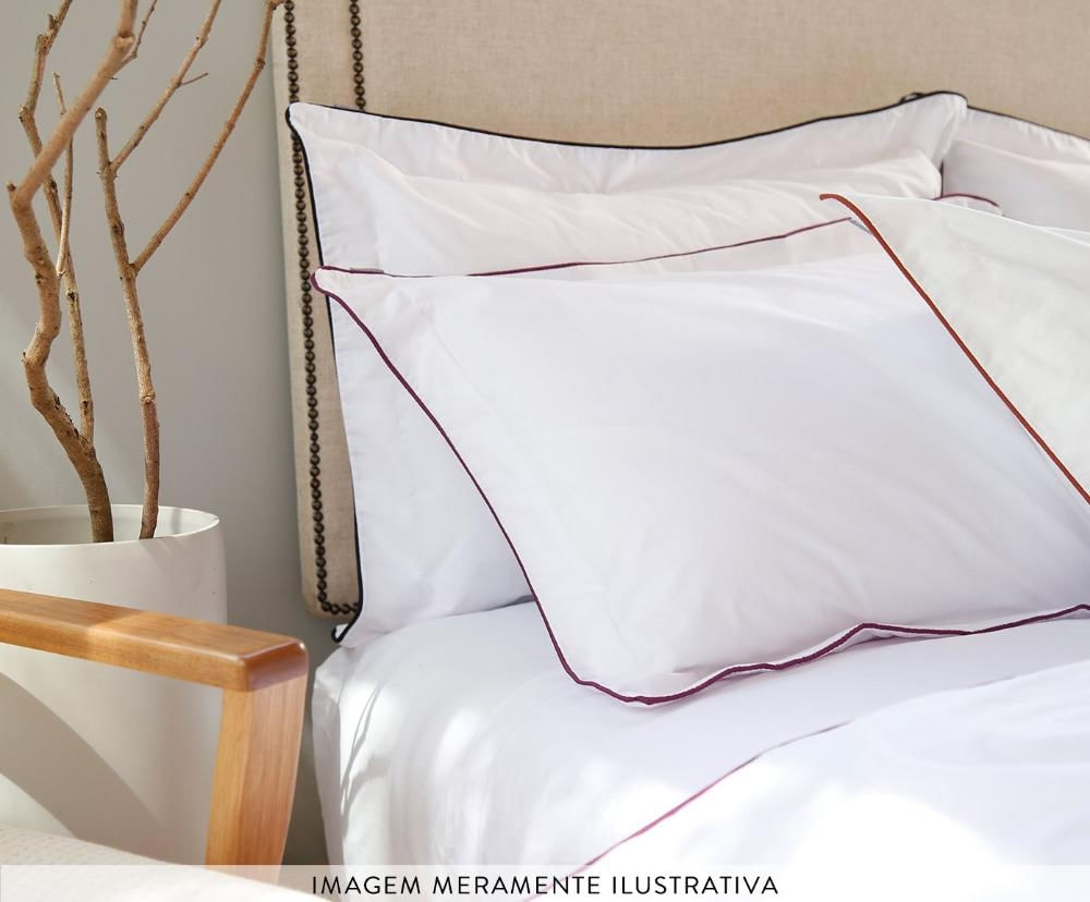 Foto 2 de Duvet com Vivo Basics Branco e Preto 200 Fios King Branco