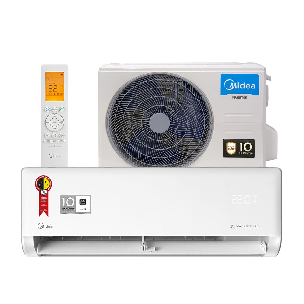 Ar-Condicionado Split 9000 BTUs Inverter AI Ecomaster Pro Frio Midea 220