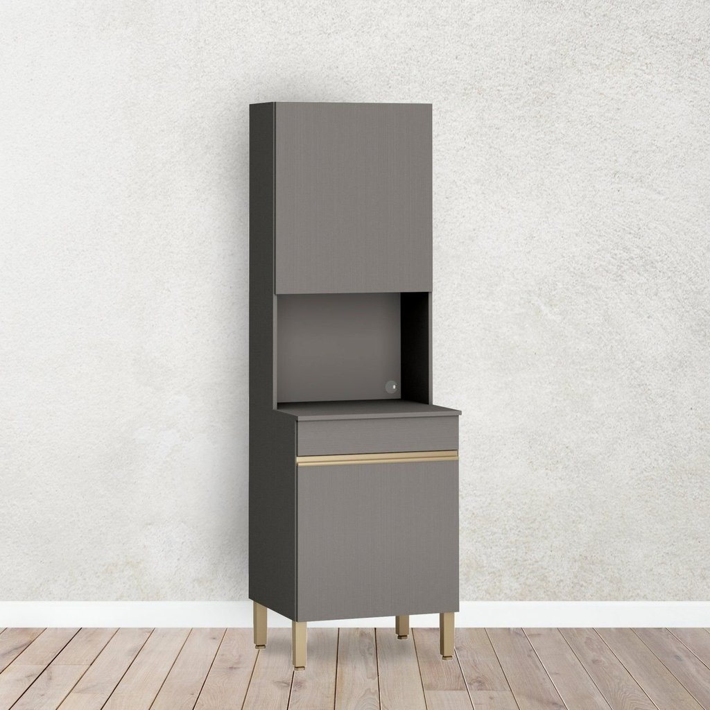 Paneleiro para Cozinha 2 Portas 60cm Line Gris Gris