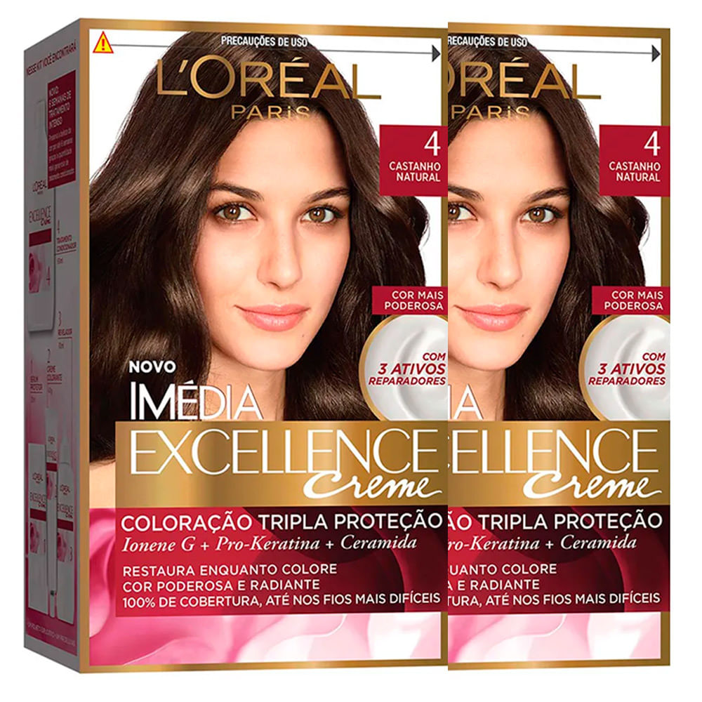 L'Oréal Paris Coloração Imédia Excellence 4 Cast. Natural Kit - 2 Unidades — Kit