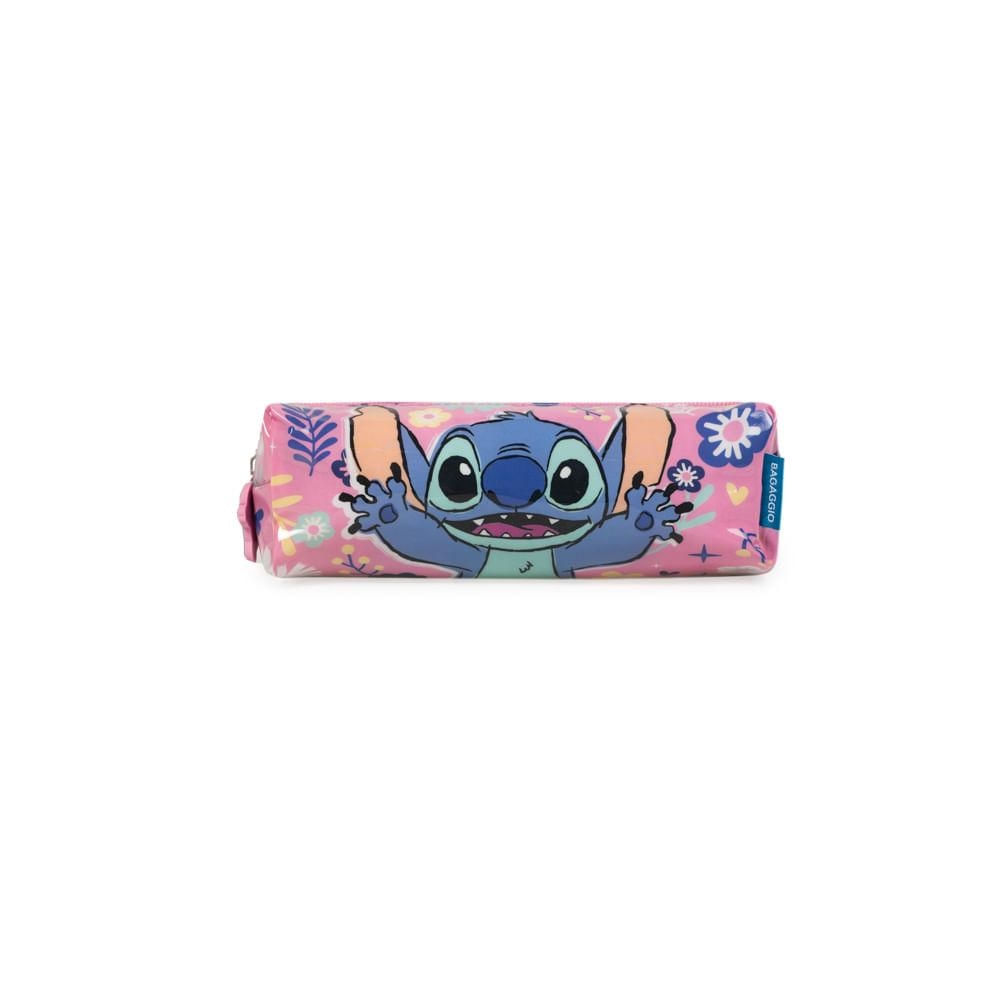 Estojo Escolar Feminino Stitch Rosa U / Rosa