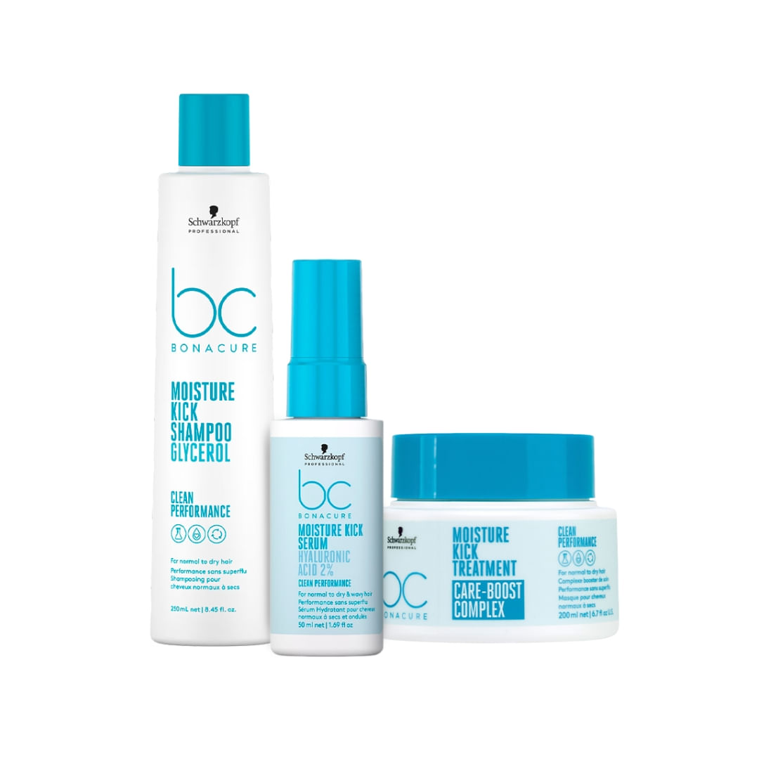 Kit Schwarzkop -BC Moisture Kick Sh250ml+Mask200ml+Sérum50ml