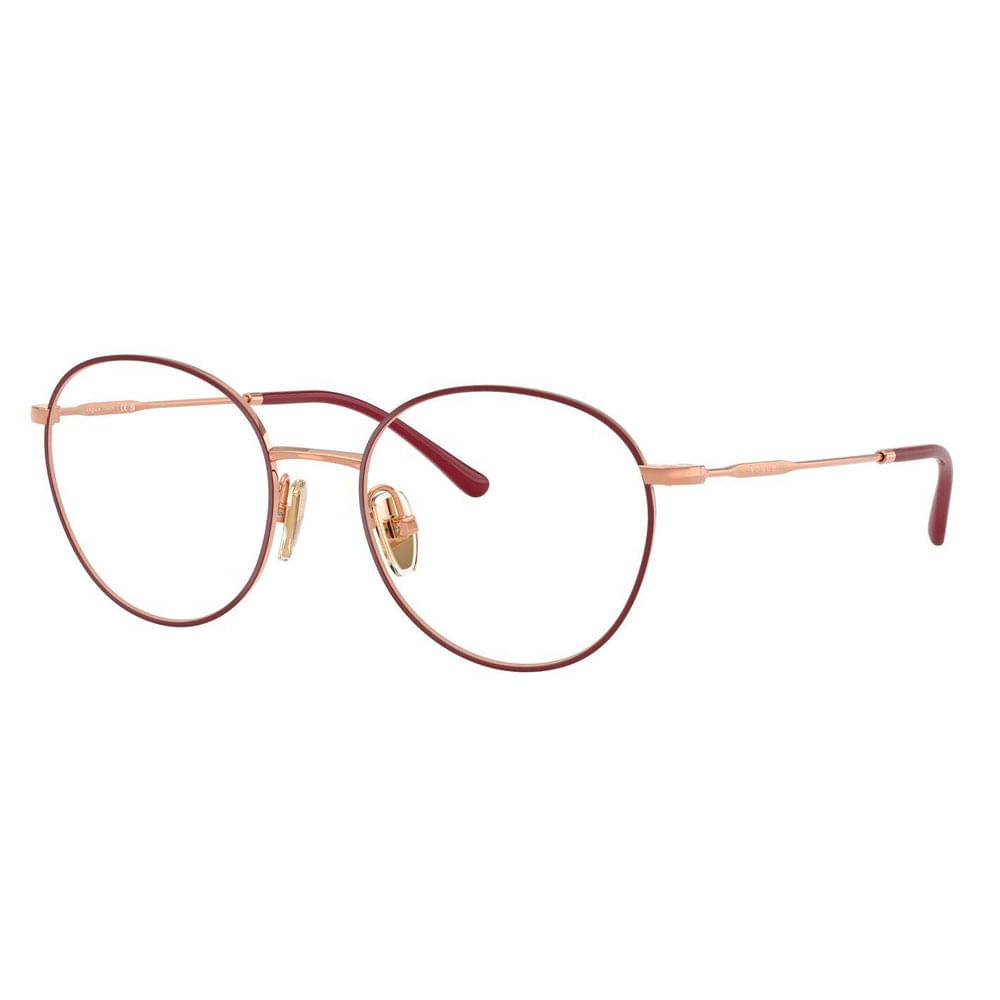Armação de Óculos de Grau Feminina Vogue Phantos VO4280T 5194 Cor Vinho e Rosa