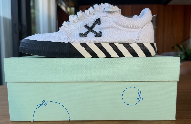 Foto 5 de Off-White Vulcanized Low Canvas White Black — 43, Usado