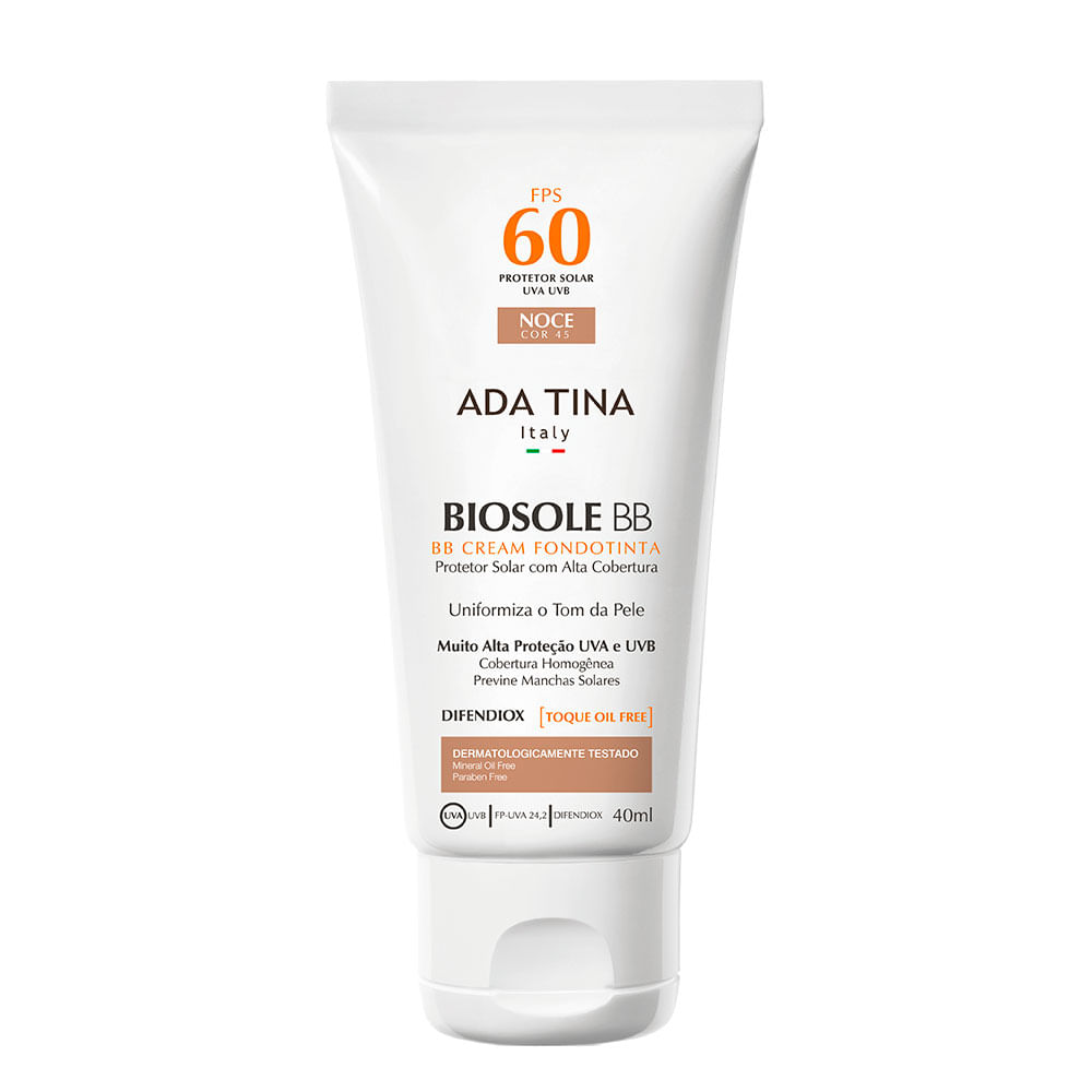 Protetor Solar Adatina Biosole Bb Cream FPS 60 — Noce Cor 45