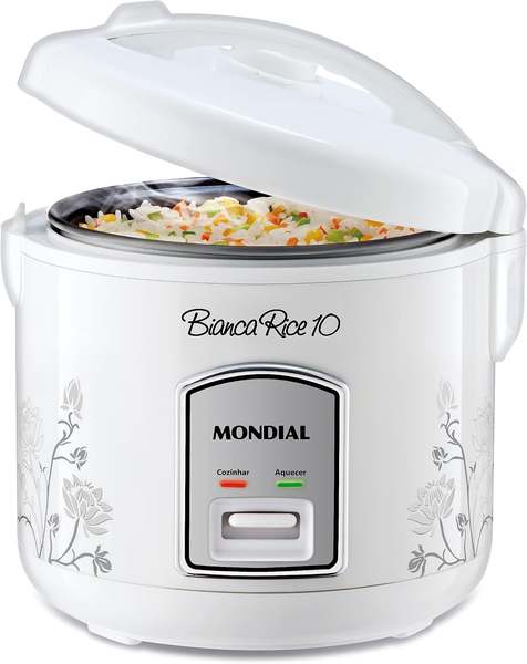 MONDIAL Panela Elétrica Bianca Rice 10, Branco, 700W, 110V - PE-10