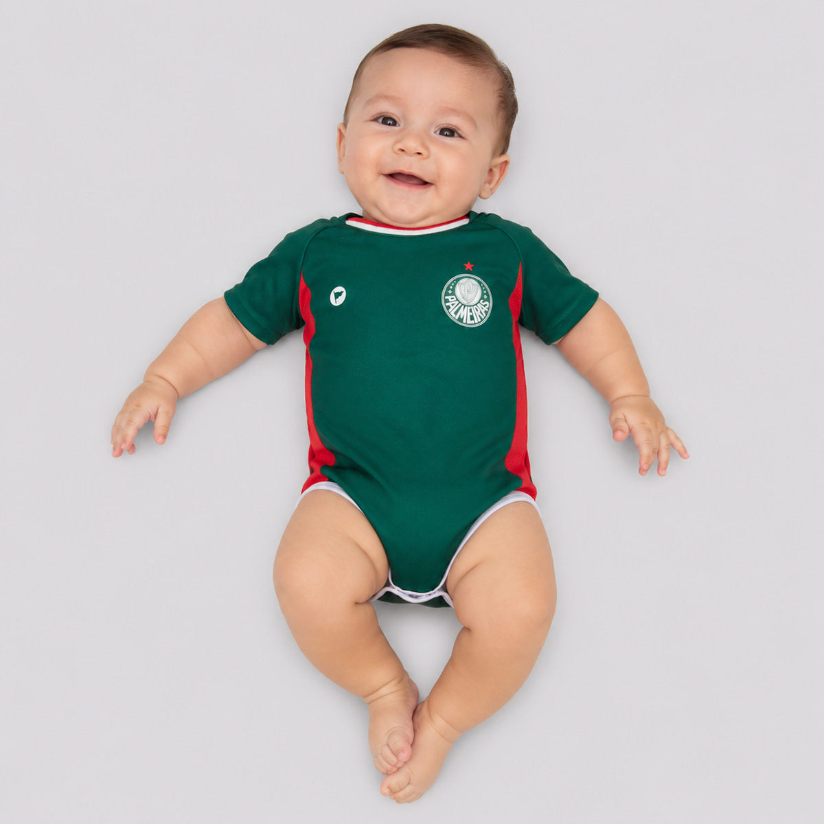 Body Palmeiras Premium Verde e Vermelho