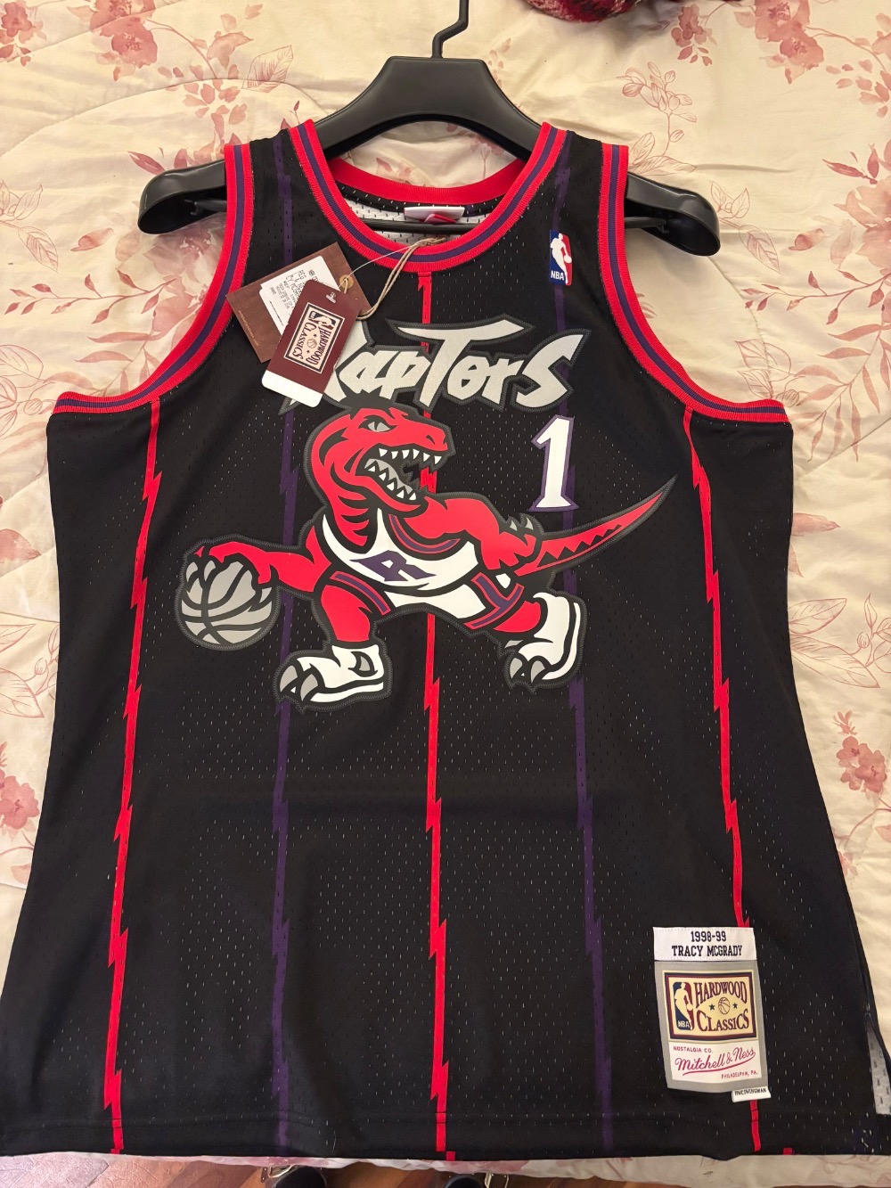 Regata Nike Vintage NBA Toronto Raptors Tracy McGrady #1 Purple — G, Novo