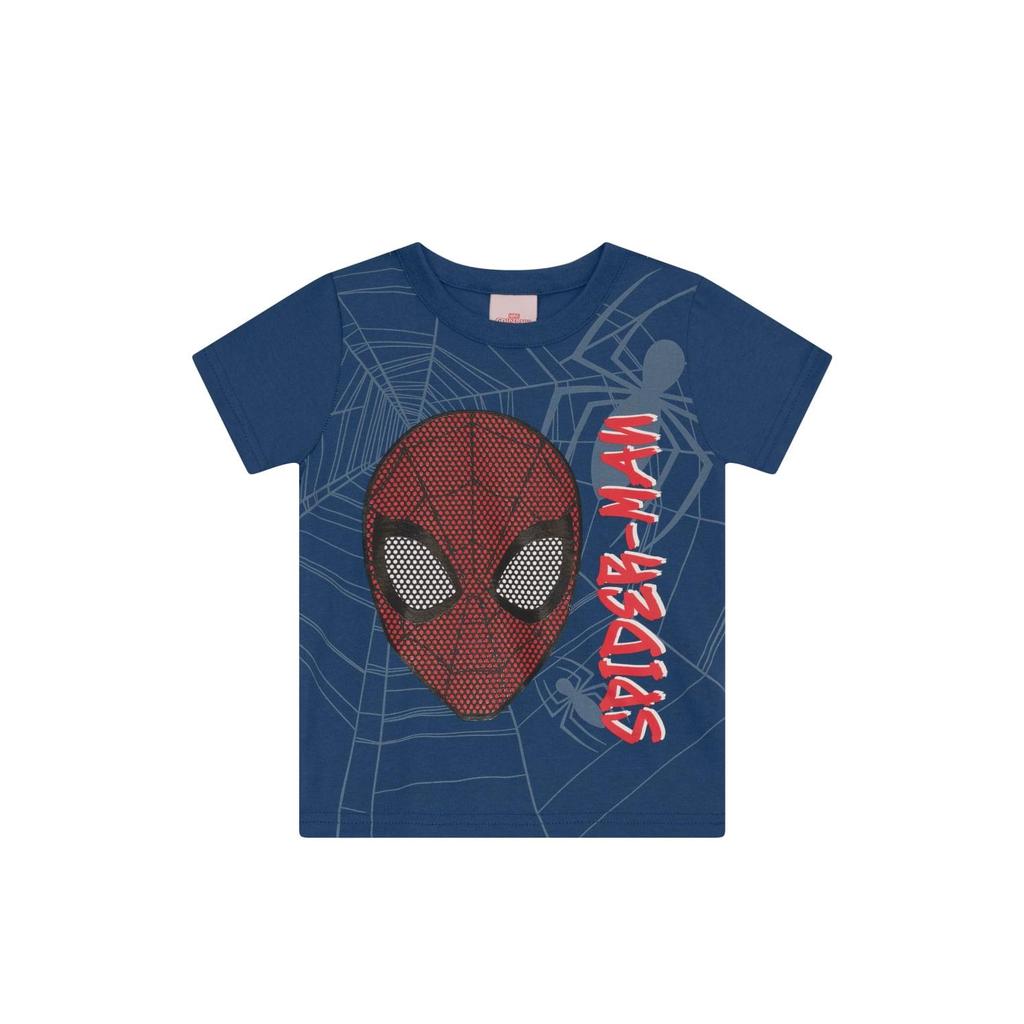 Camiseta infantil menino do Homem-Aranha em gel Brandili