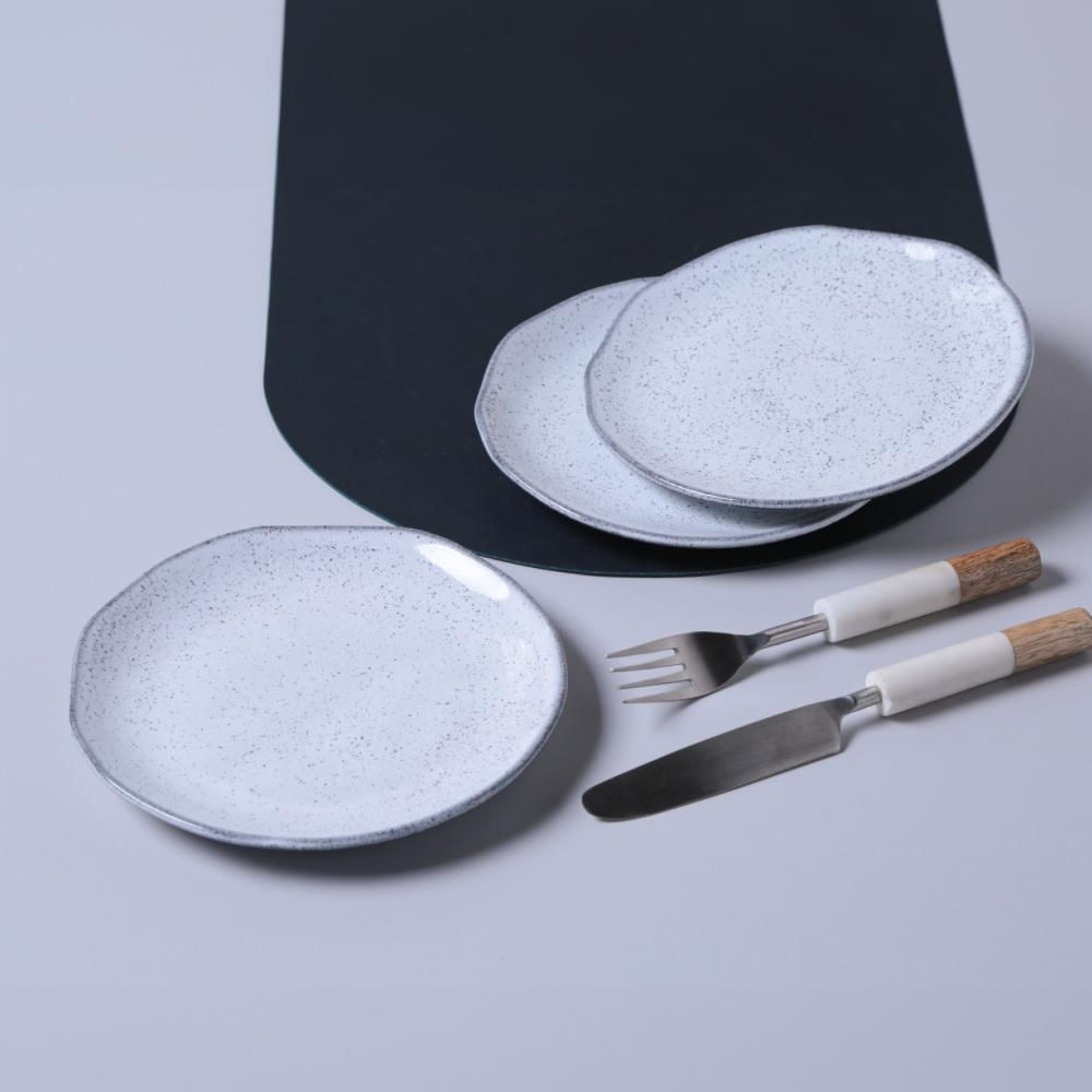 Foto 4 de Conjunto com 6 Pratos de Sobremesa Orgânico Echo Ø19,5cm