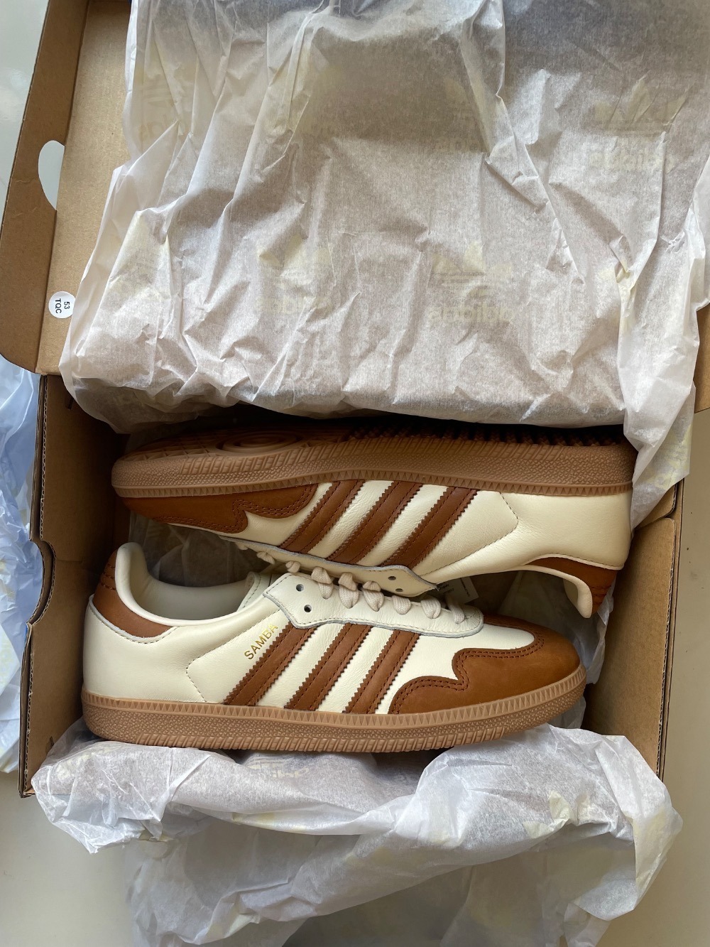 adidas Samba OG Wonder White Dusky Bronze Gold Metallic — 37, Novo