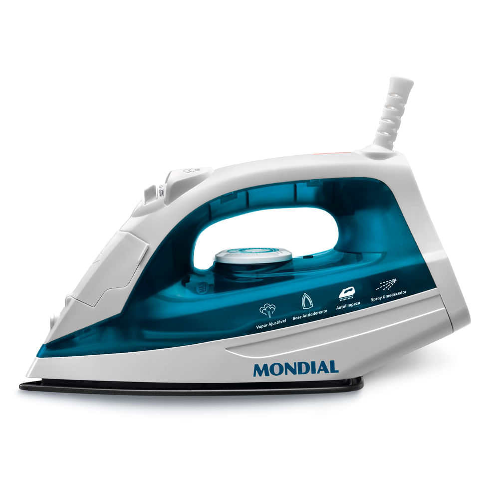 Ferro a Vapor Mondial Azul e Branco 1200W F-32 110