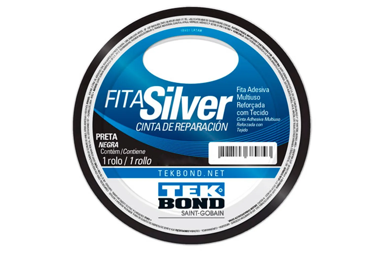 FITA SILVER PRETA 48MMX5M TEKBOND