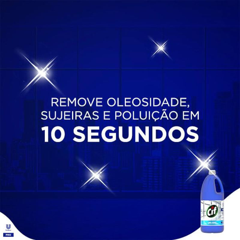 Foto 5 de Limpa Vidro Cif Profissional Secagem Ultrarrápida 2L