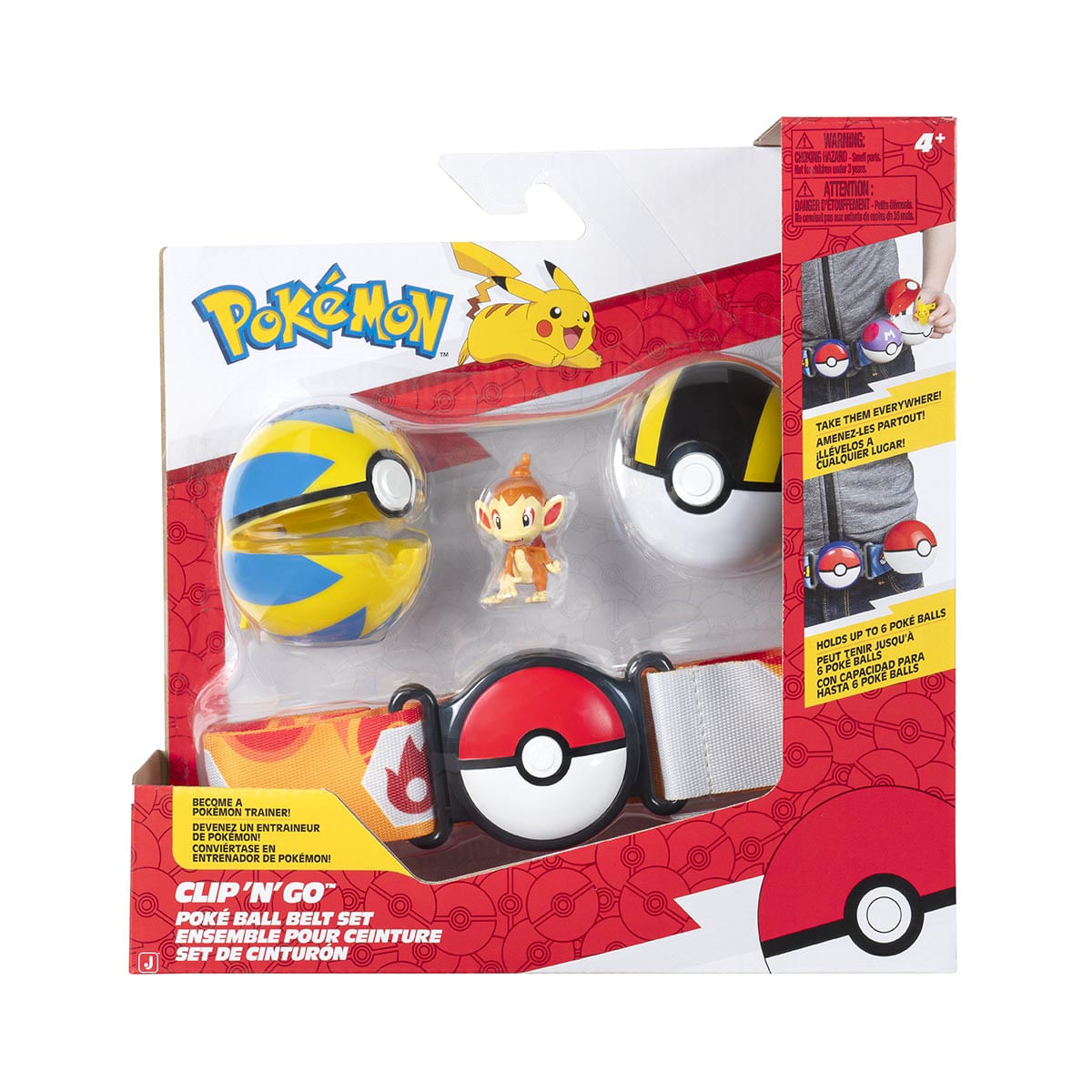 Cinto Com Boneco Chimchar E 2 Pokébolas - Pokémon