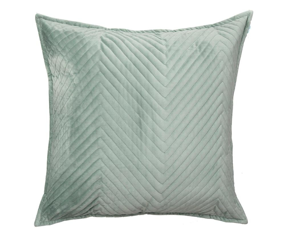 Almofada em Veludo Zig Zag Verde Água Verde