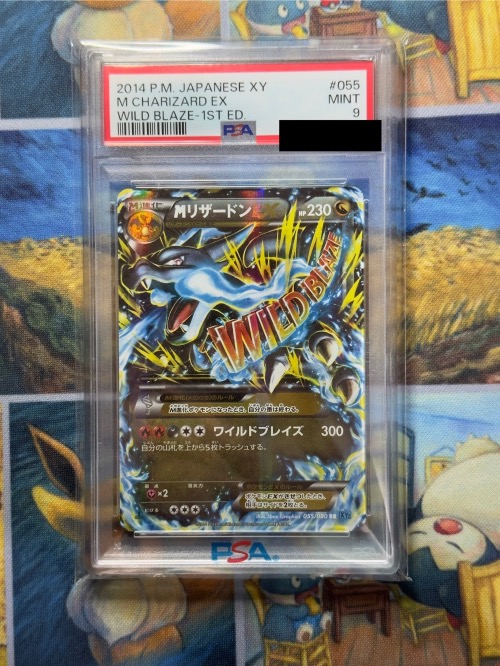 M-Charizard-EX (55/80) Wild Blaze Pokémon TCG JPN — PSA 9, Novo