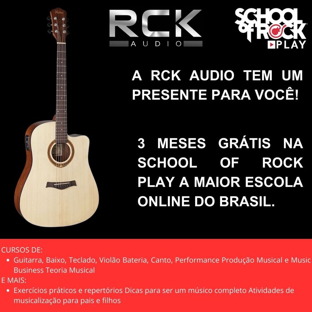 Foto 2 de Kit Completo Violão Eletracústico Hofma HMF290 STNT Folk