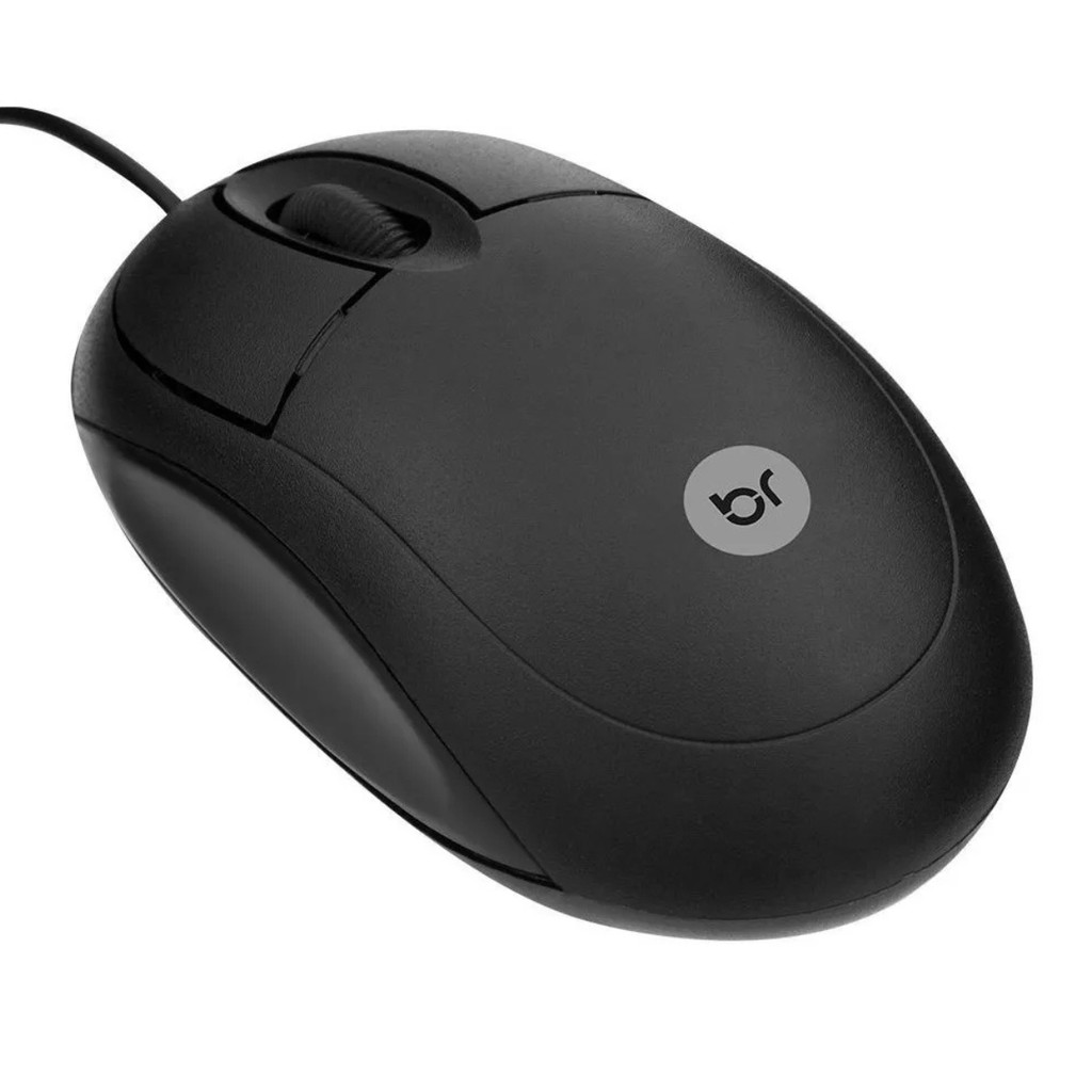 MOUSE OFFICE STANDARD PRETO USB BRIGHT COM FIO OPTICO