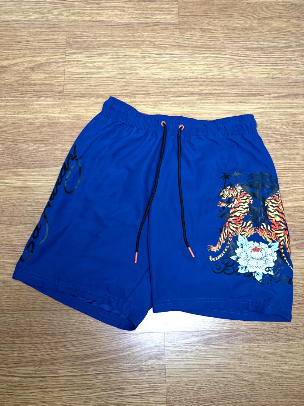 Shorts Ed Hardy Swim Shorts Tiger Blue — M, Novo